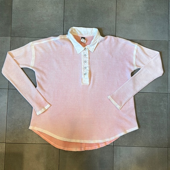 We The Free Long Sleeve Thermal Shirt with Collar - Picture 2 of 10